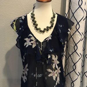 Paige sheer black blouse